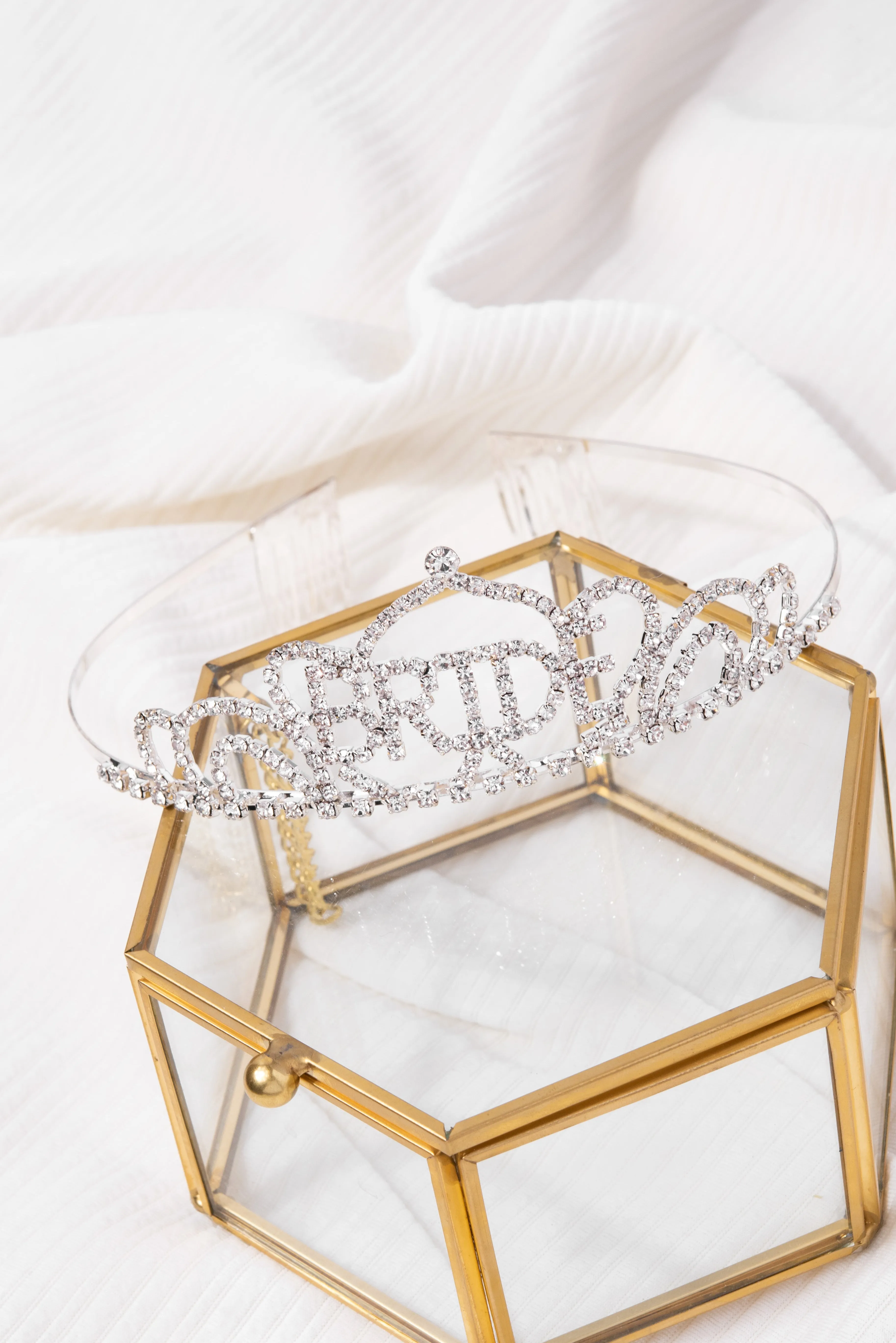 BRIDE Bachelorette Wedding Rhinestone Tiara