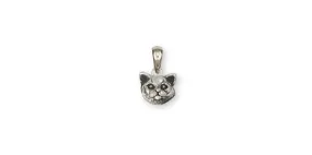 British Shorthair Pendant Jewelry Sterling Silver Handmade Cat Pendant BRS6-P