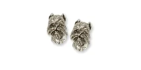 Brussels Griffon Earrings Handmade Sterling Silver Dog Jewelry GF5-E