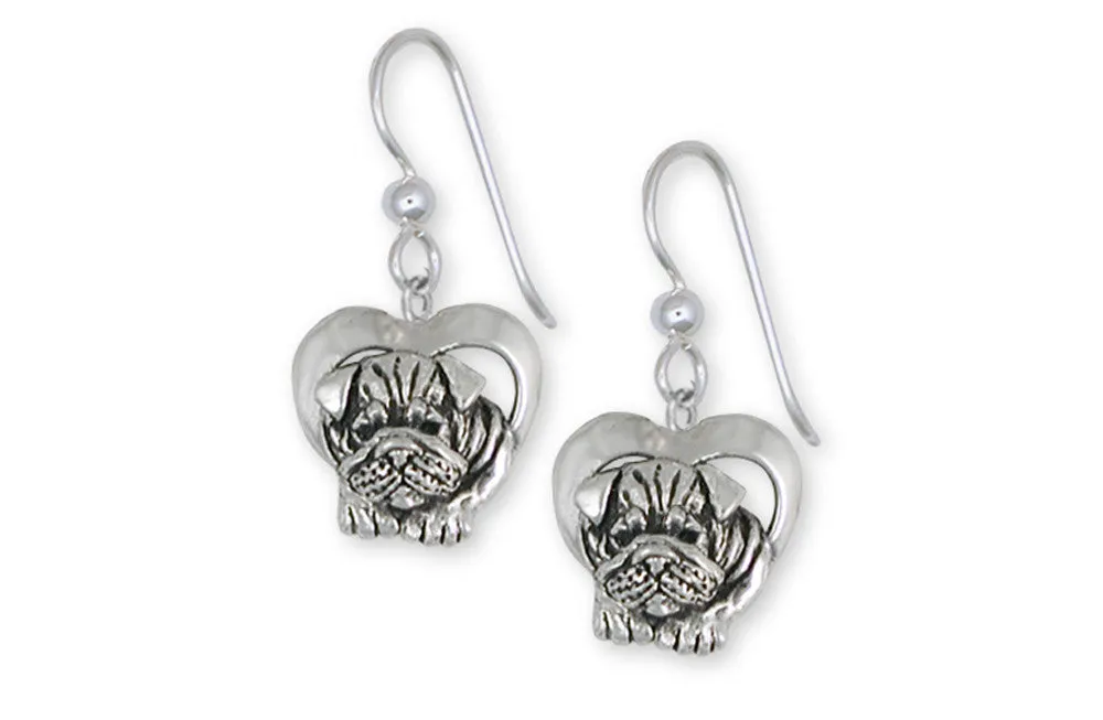 Bulldog Earrings Jewelry Sterling Silver Handmade Dog Earrings BD24-E