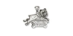 Bulldog Pendant Jewelry Sterling Silver Handmade Dog Pendant BD14-NP