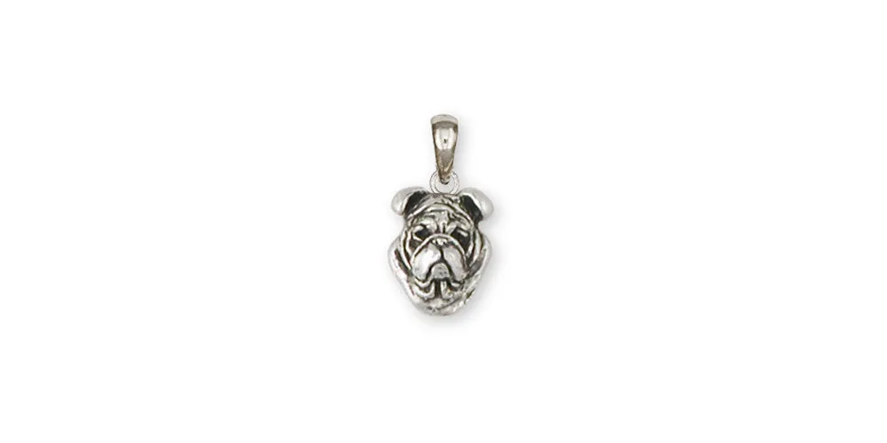 Bulldog Pendant Jewelry Sterling Silver Handmade Dog Pendant BD20-P