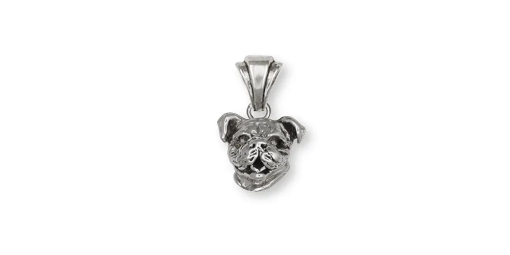 Bulldog Pendant Jewelry Sterling Silver Handmade Dog Pendant D016H-P