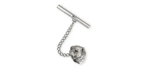 Bulldog Tie Tack Jewelry Sterling Silver Handmade Dog Tie Tack BD3H-TT