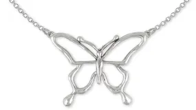 Butterfly Necklace Jewelry Sterling Silver Handmade Butterfly Necklace BY4-NK