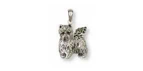 Cairn Terrier Angel Pendant Jewelry Sterling Silver Handmade Dog Pendant CNWT34L-AP