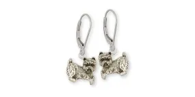 Cairn Terrier Earrings Jewelry Sterling Silver Handmade Dog Earrings CNWT10-E