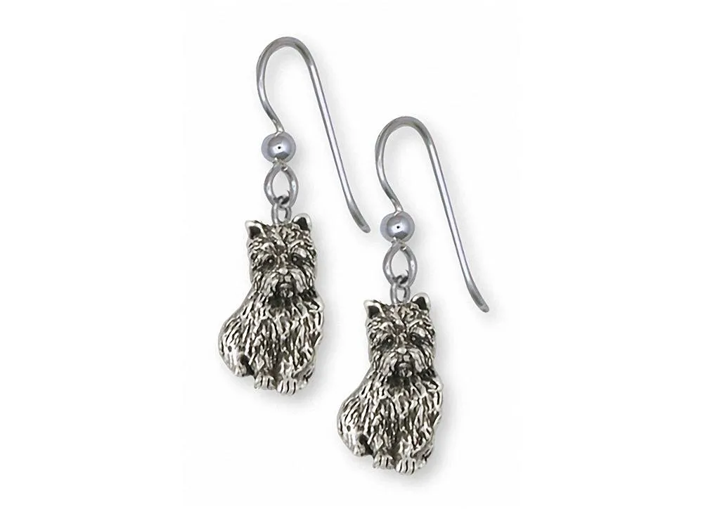 Cairn Terrier Earrings Jewelry Sterling Silver Handmade Dog Earrings CNWT25-E