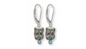 Cairn Terrier Earrings Jewelry Sterling Silver Handmade Dog Earrings CNWT31-SE