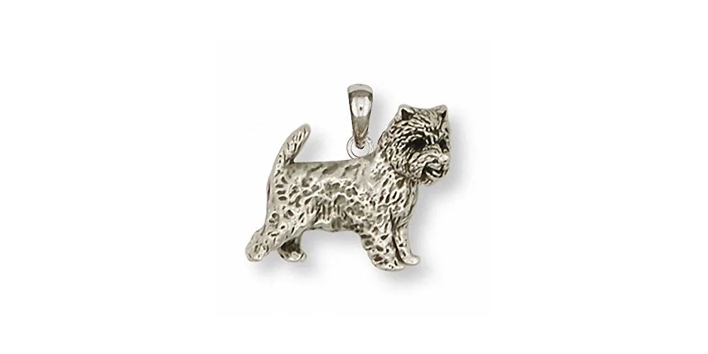 Cairn Terrier Pendant Jewelry Sterling Silver Handmade Dog Pendant CNWT17-P