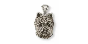 Cairn Terrier Pendant Jewelry Sterling Silver Handmade Dog Pendant CNWT28-P