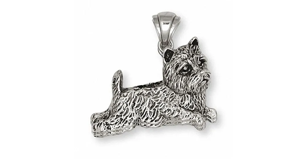 Cairn Terrier Pendant Jewelry Sterling Silver Handmade Dog Pendant CR7-P