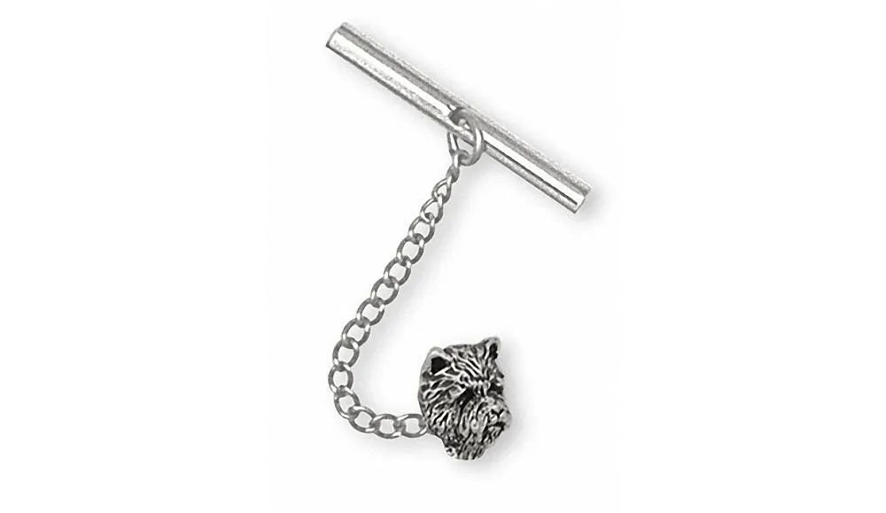 Cairn Terrier Tie Tack Jewelry Sterling Silver Handmade Dog Tie Tack CNWT20-TT