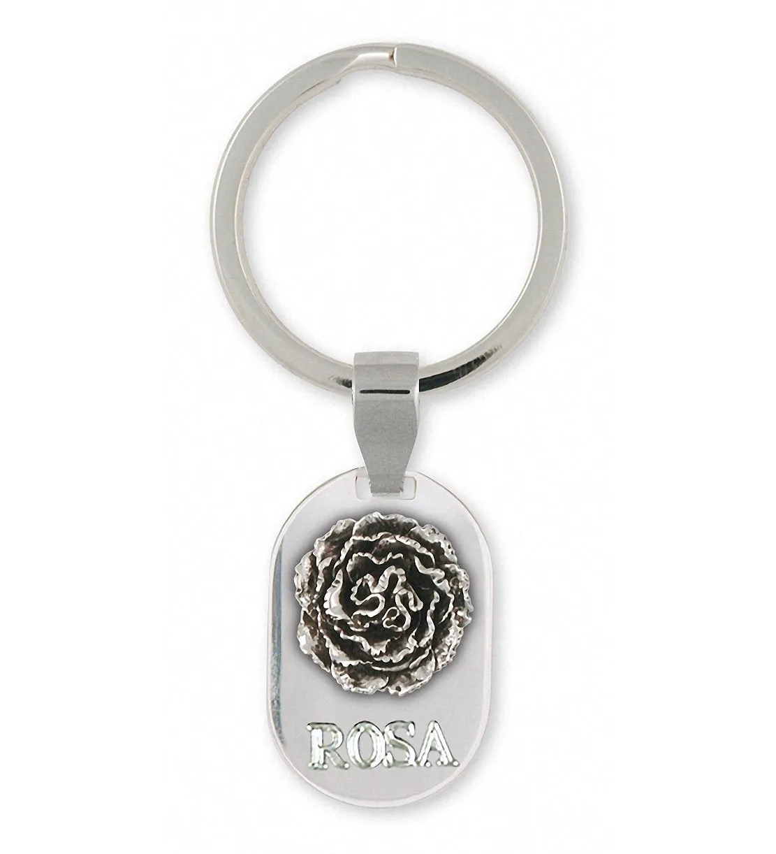 Carnation Key Ring Jewelry Sterling Silver Handmade Flower Key Ring CN1-KRE