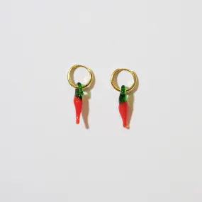 Chili Pepper Hoop Earrings