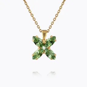 Crystal Star Necklace / Peridot