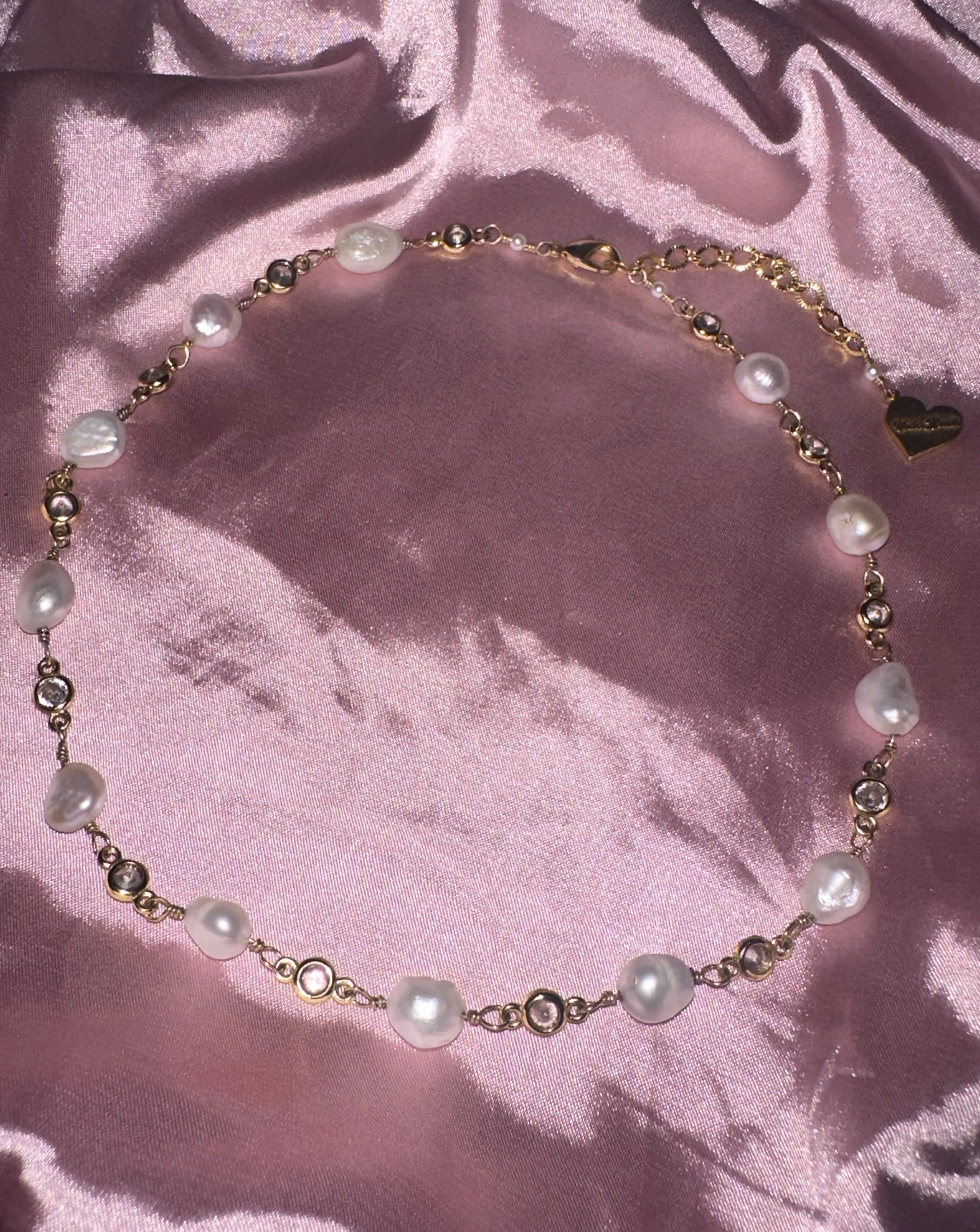 Cubic Pearl Choker