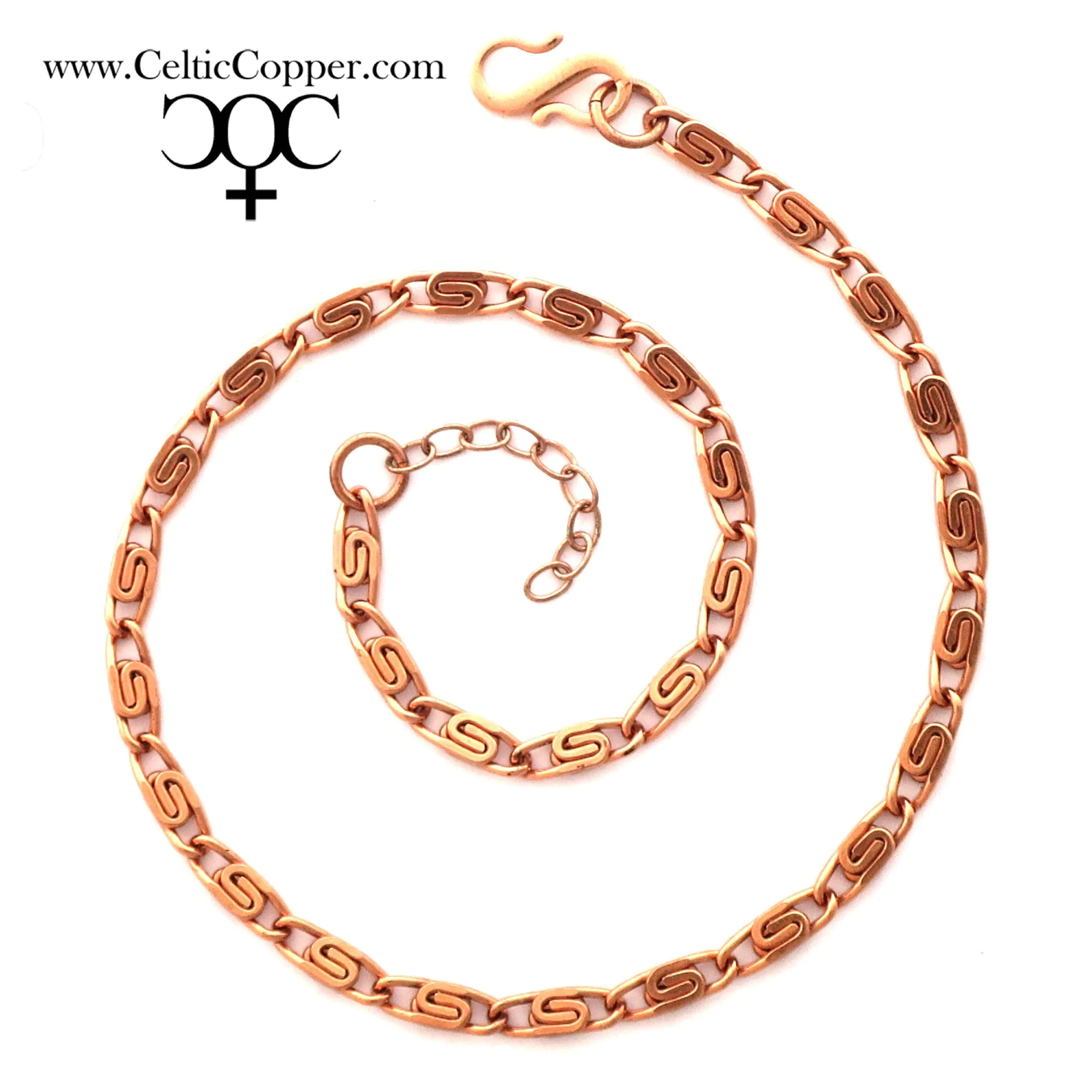 Custom Anklet Chain Solid Copper Fine Scroll Chain Anklets AC61M Adjustable Solid Copper Anklet Chain Custom Ankle Bracelet