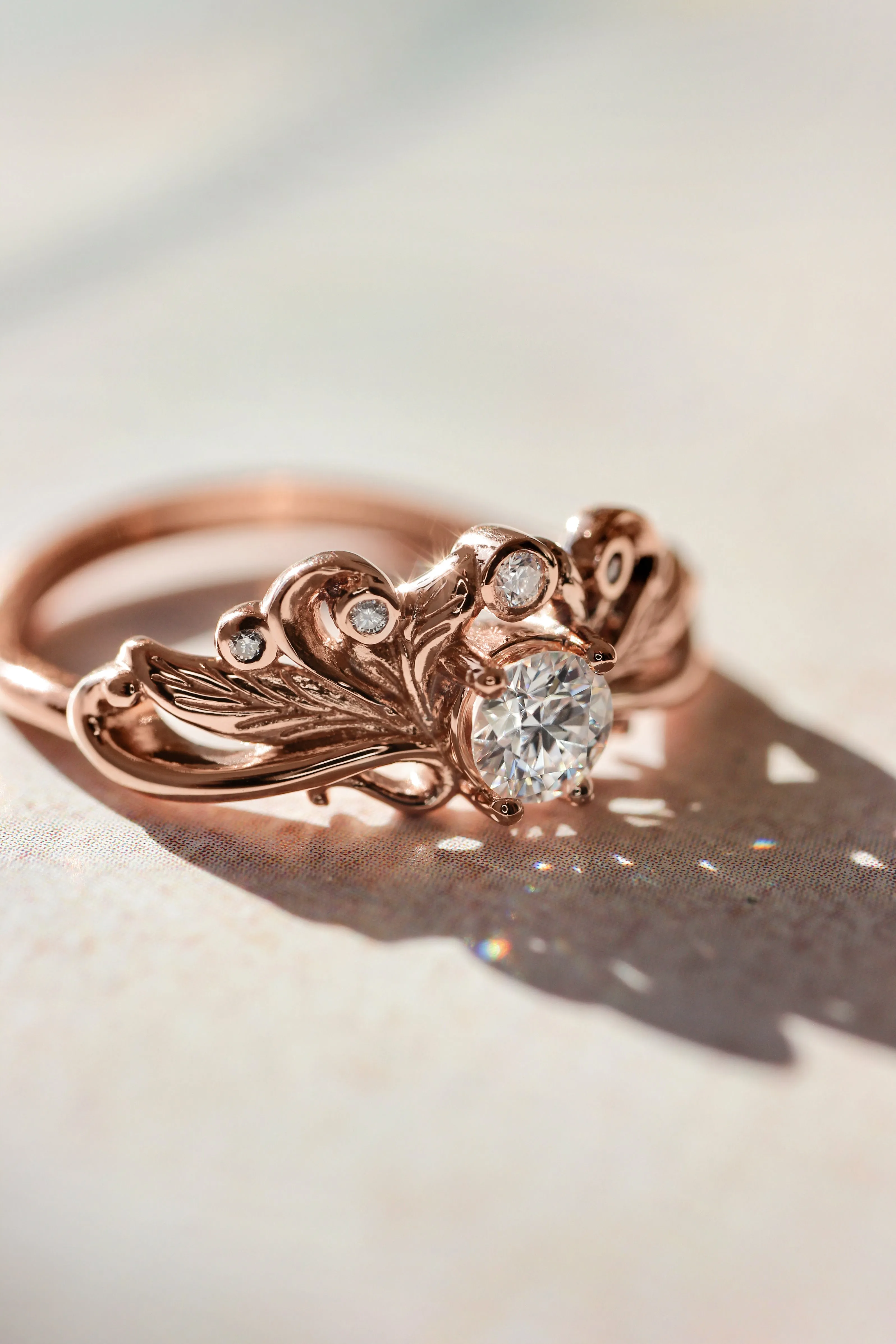 Damariss | custom bridal ring setting, engagement & wedding band set