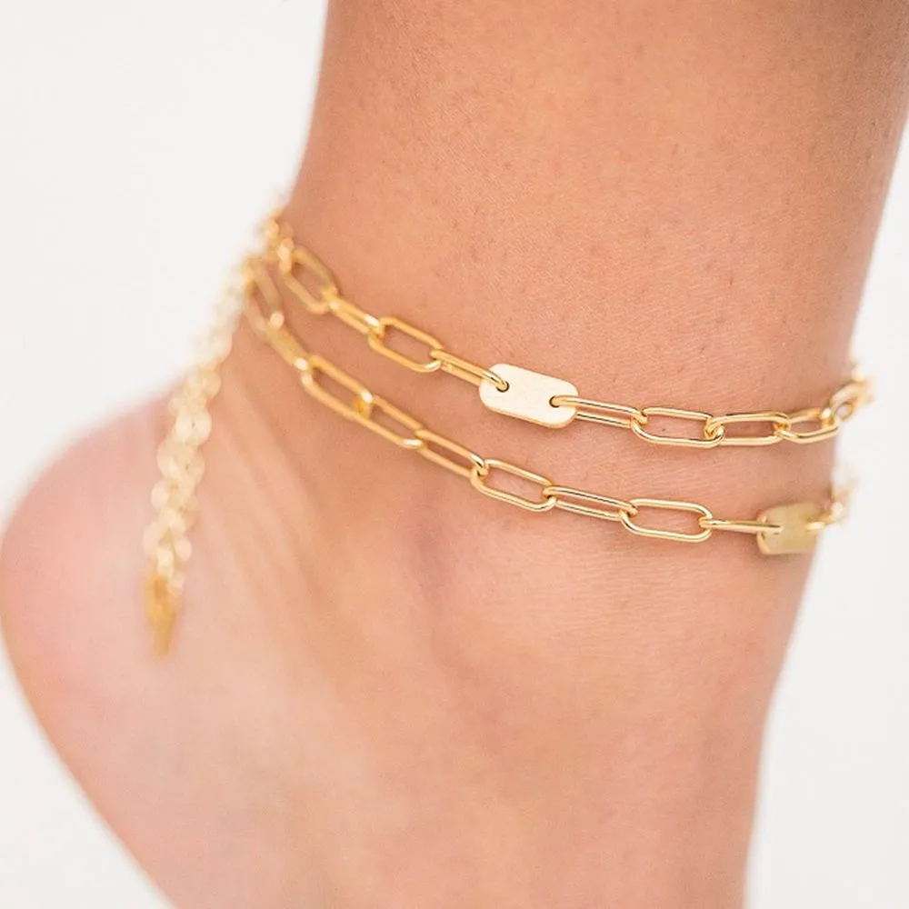 Delicate Ellipse Anklet