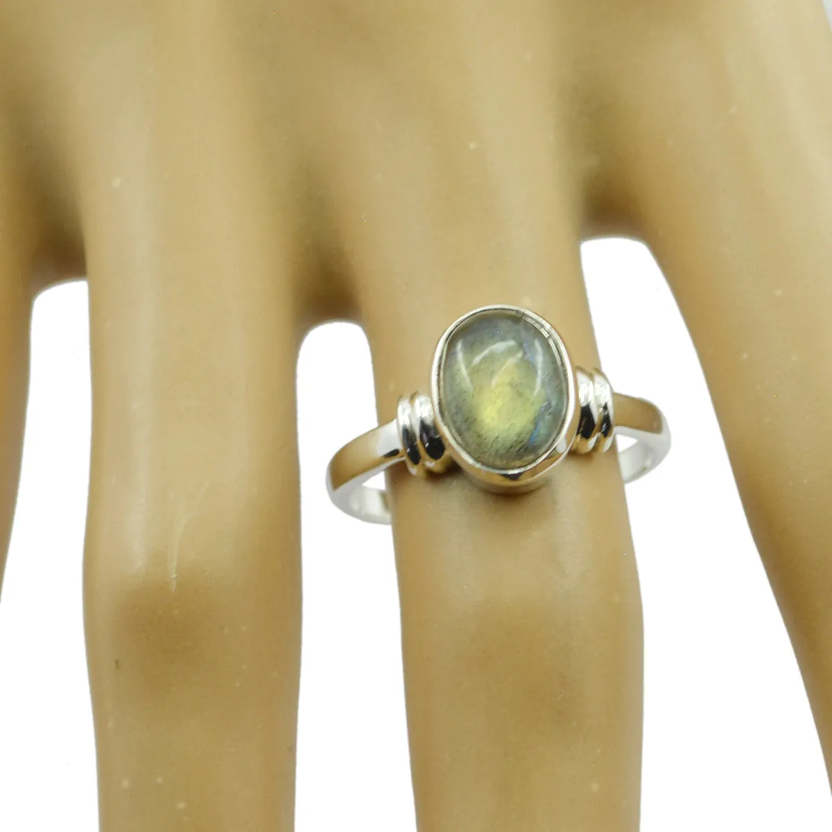 Enticing Gemstone Labradorite Solid Silver Rings Pearl Jewelry Sets