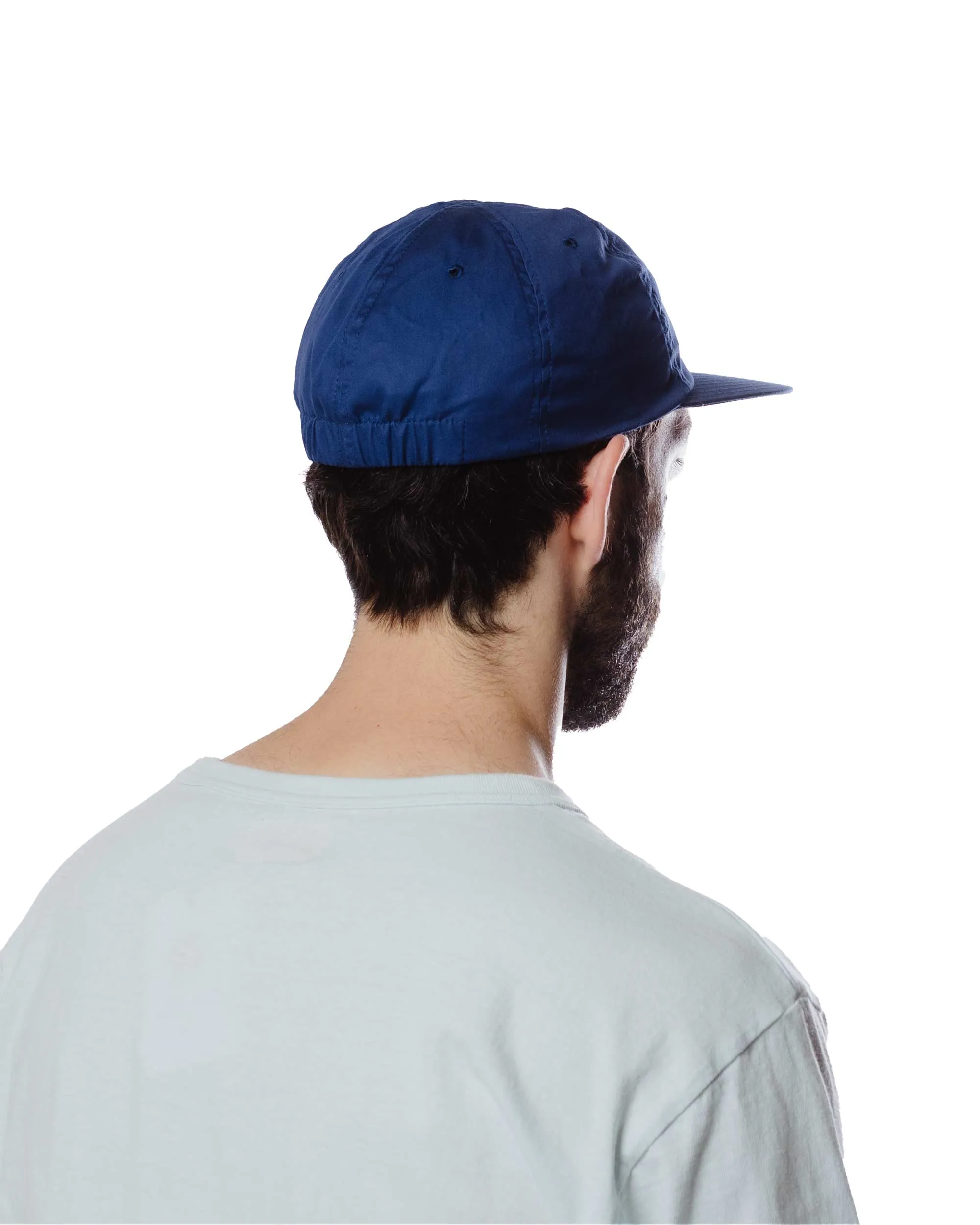 Found Feather 6 Panel Baseball Cap Combed Chino French Blue