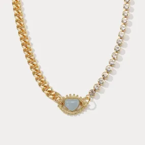 Gemstone Eye Chain Choker