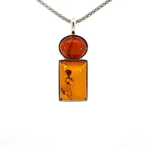 Geometric Amber Pendant