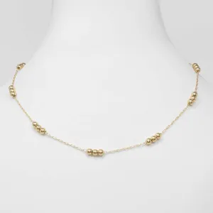 Gold Simple Bead Necklace