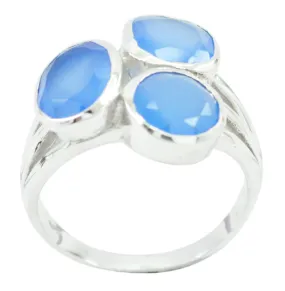 Good Gemstone Chalcedony 925 Sterling Silver Ring Pyrrha Jewelry