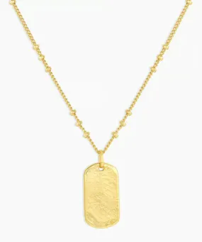 Gorjana Griffin Dog Tag Necklace - Gold