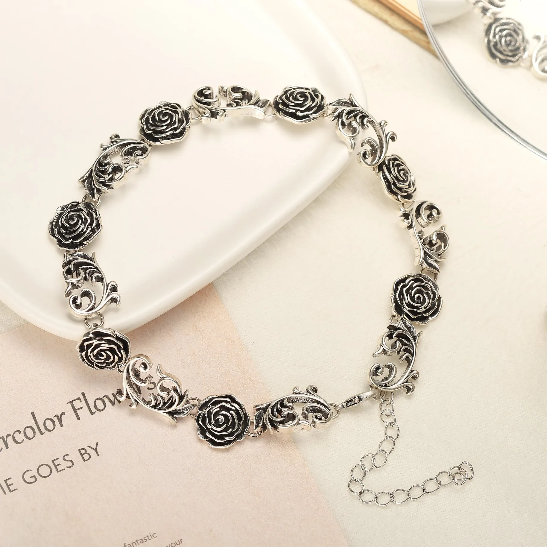 Gothic Dark Rose Choker