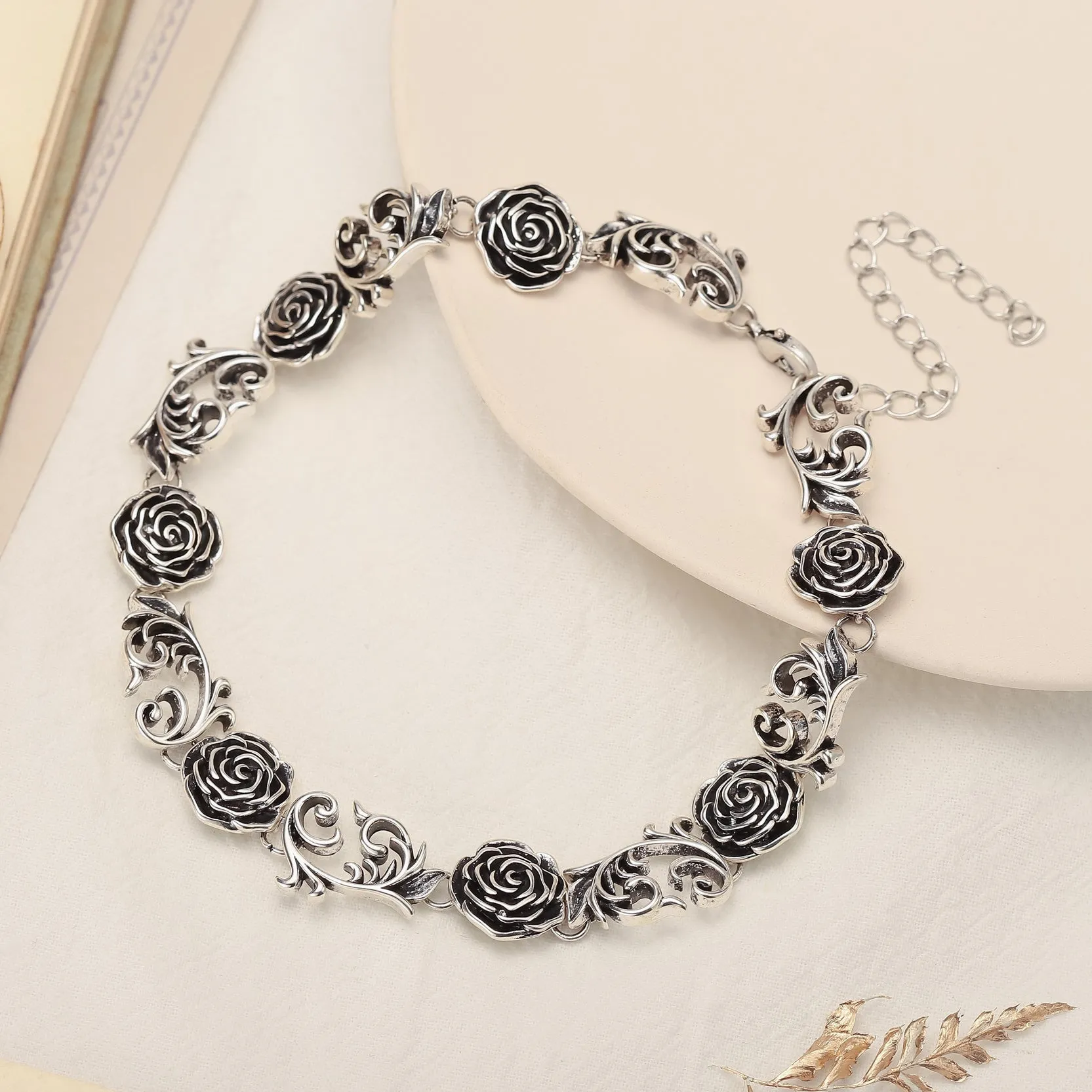 Gothic Dark Rose Choker