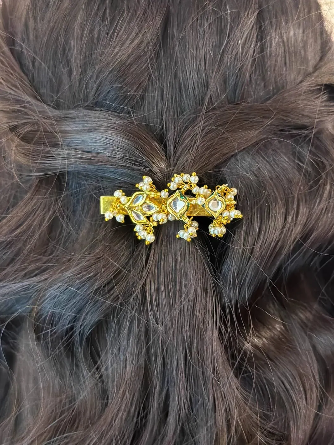 Handmade Kundan Studded Hairpin