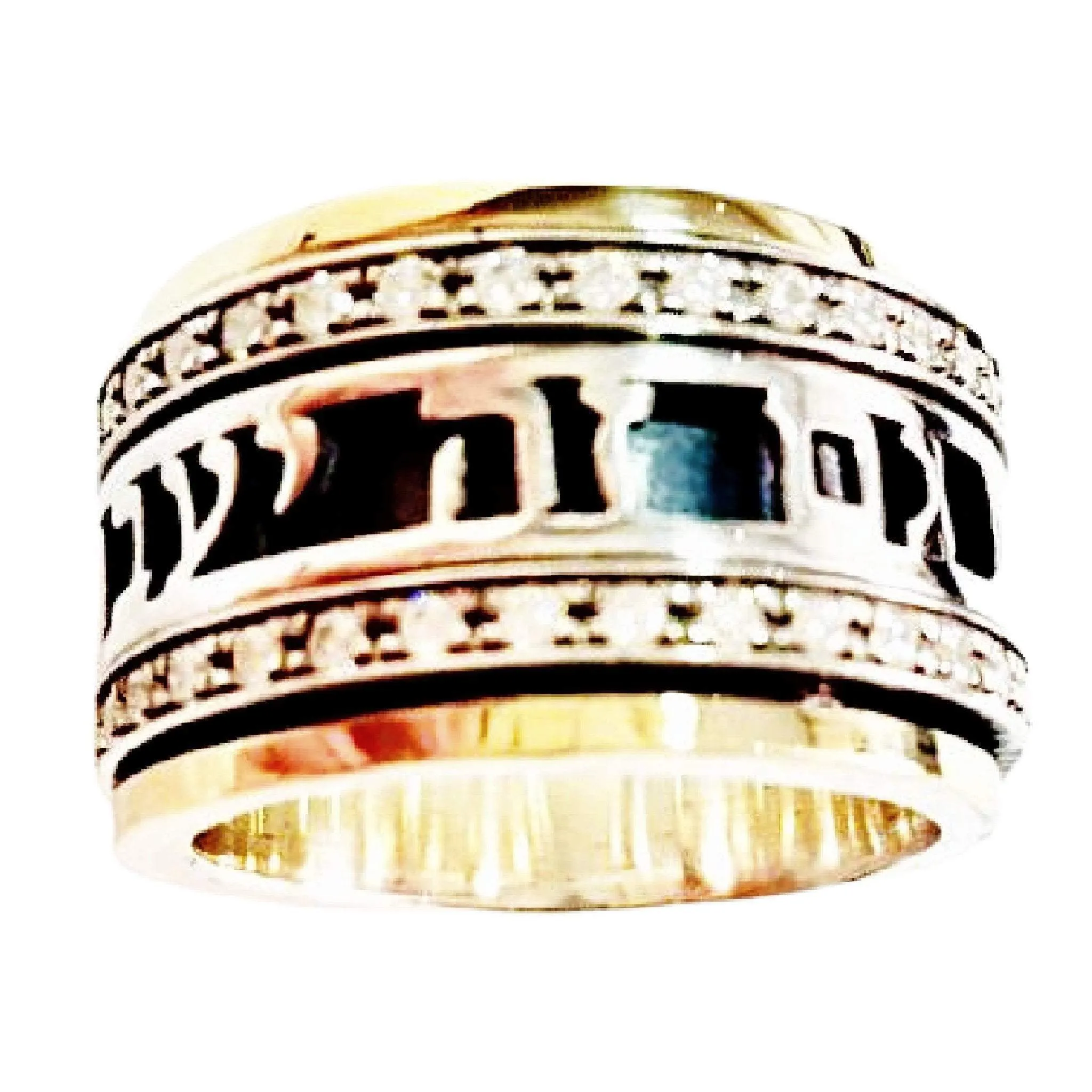 Israeli jewelry designers ring Personalized Ring message Hebrew love verse ring