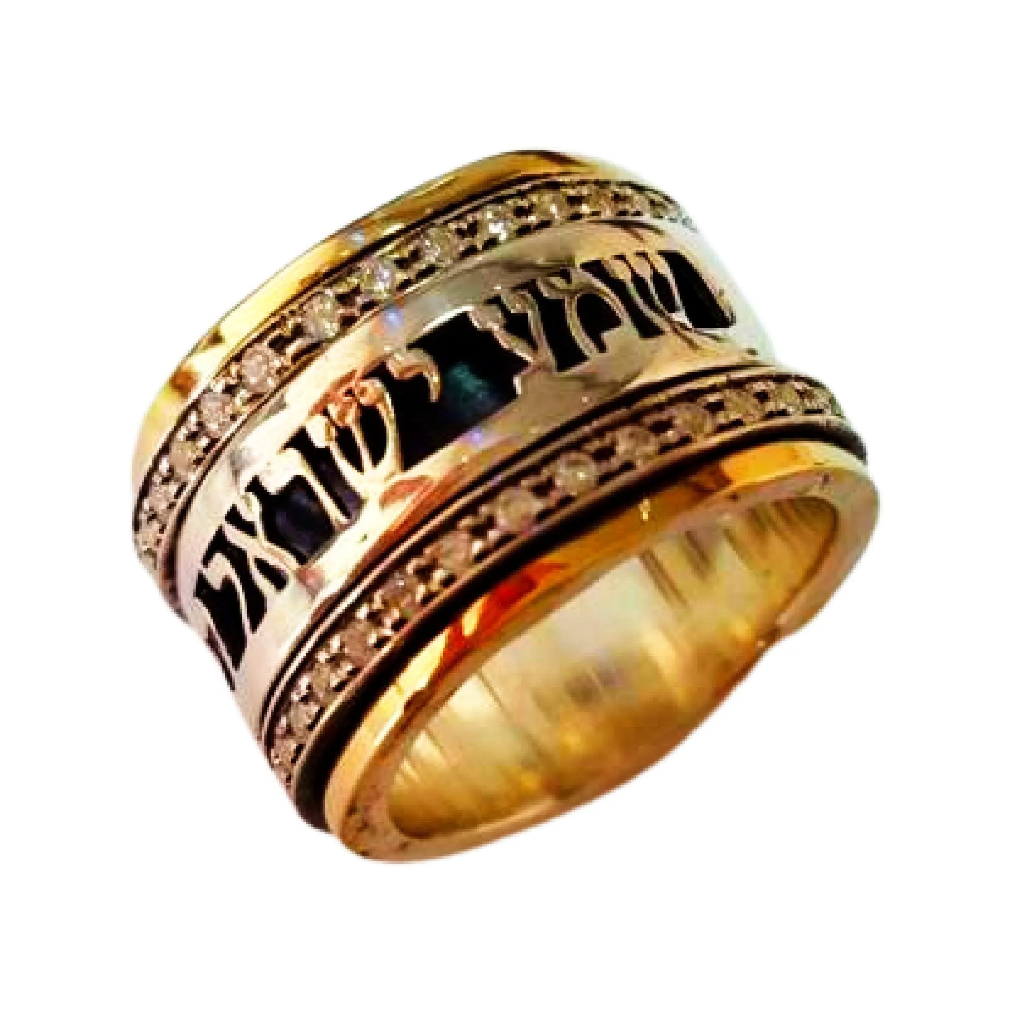 Israeli jewelry designers ring Personalized Ring message Hebrew love verse ring