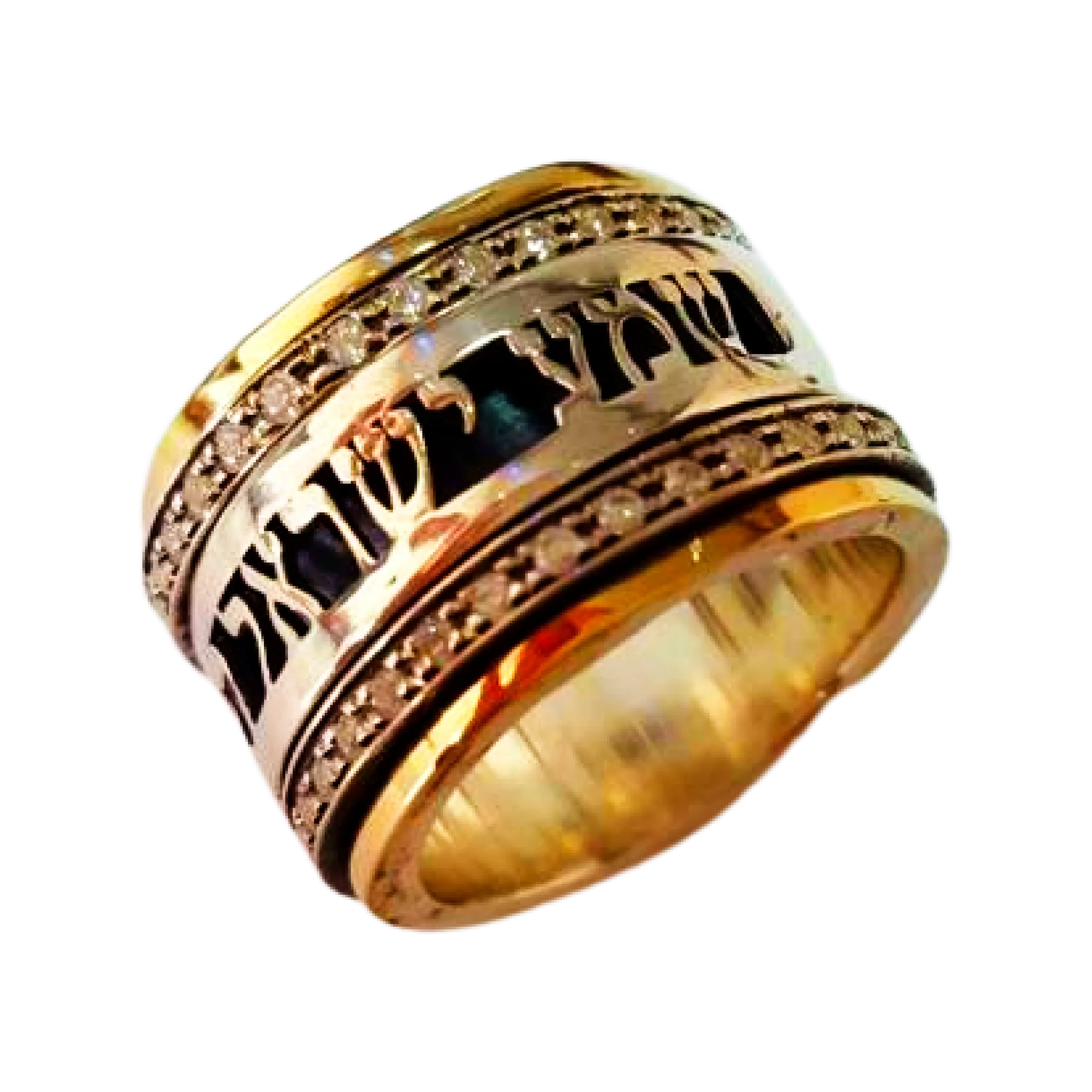 Israeli jewelry designers ring Personalized Ring message Hebrew love verse ring