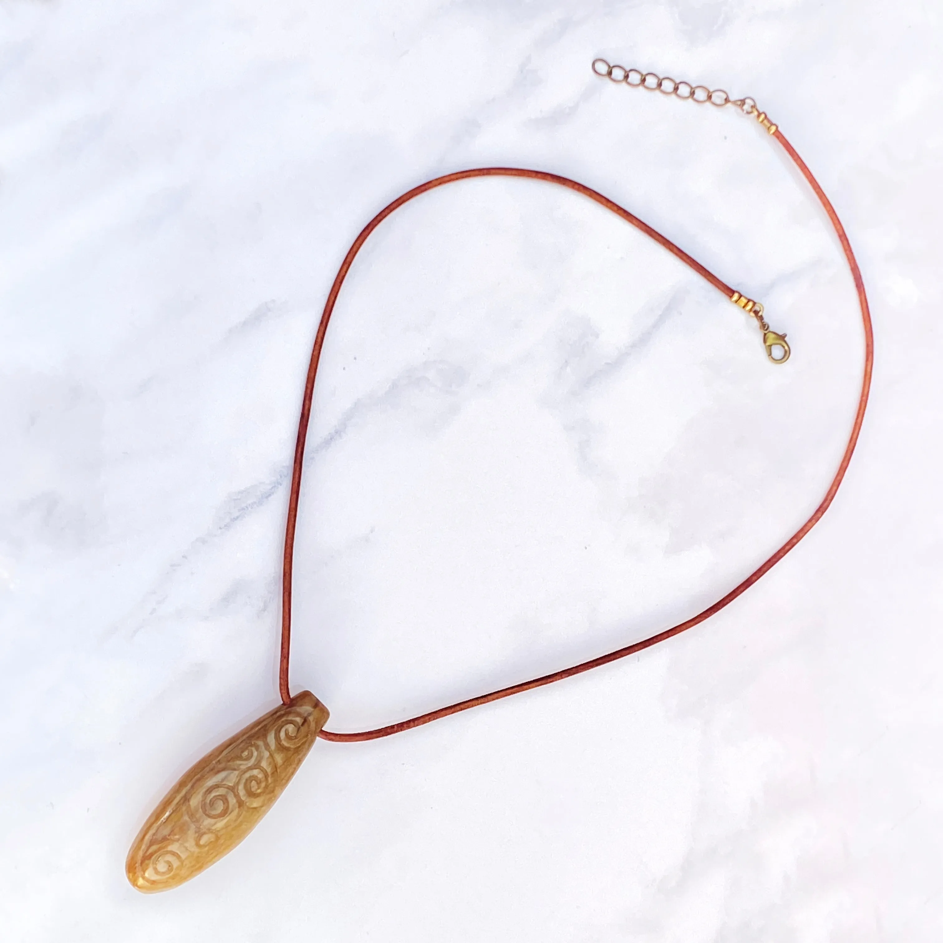 Jade Leather Necklace