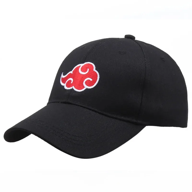 Japan Anime Red Cloud Hat Cartoon Cute Cosplay Costumes Accessories Sasuke Akatsuki Baseball Cap Sun Hat Fancy Comicon Gift