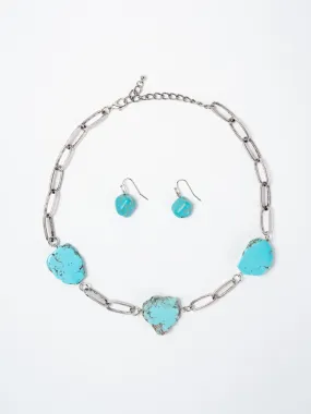 Joana Western Turquoise Slab Choker