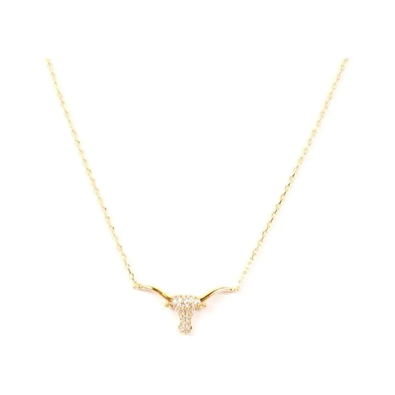 Kathryn Gold and Silver Longhorn Necklace