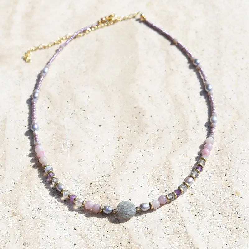 Lepidolite & Labradorite Necklace