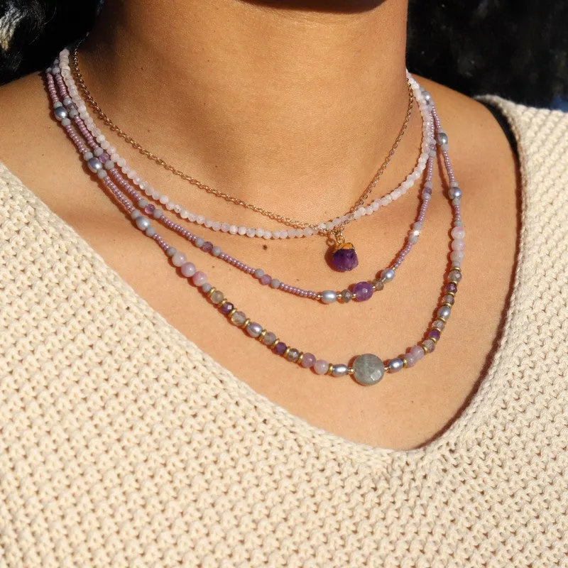 Lepidolite & Labradorite Necklace