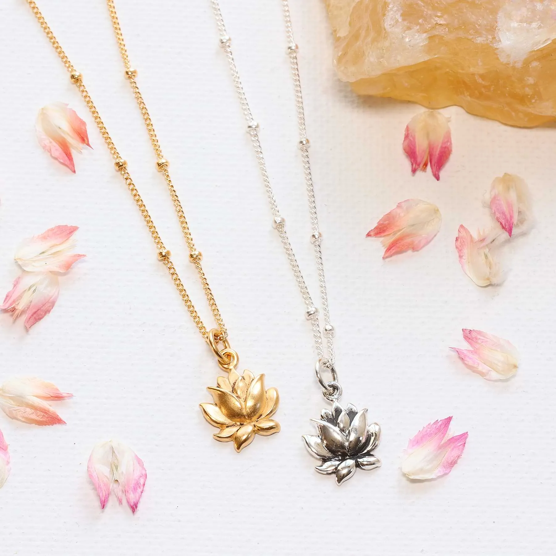 Lotus Bud - Small Lotus Blossom Pendant Necklace