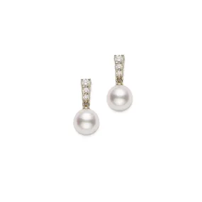 Mikimoto 18K Yellow Gold Akoya Cultured Pearl Earrings