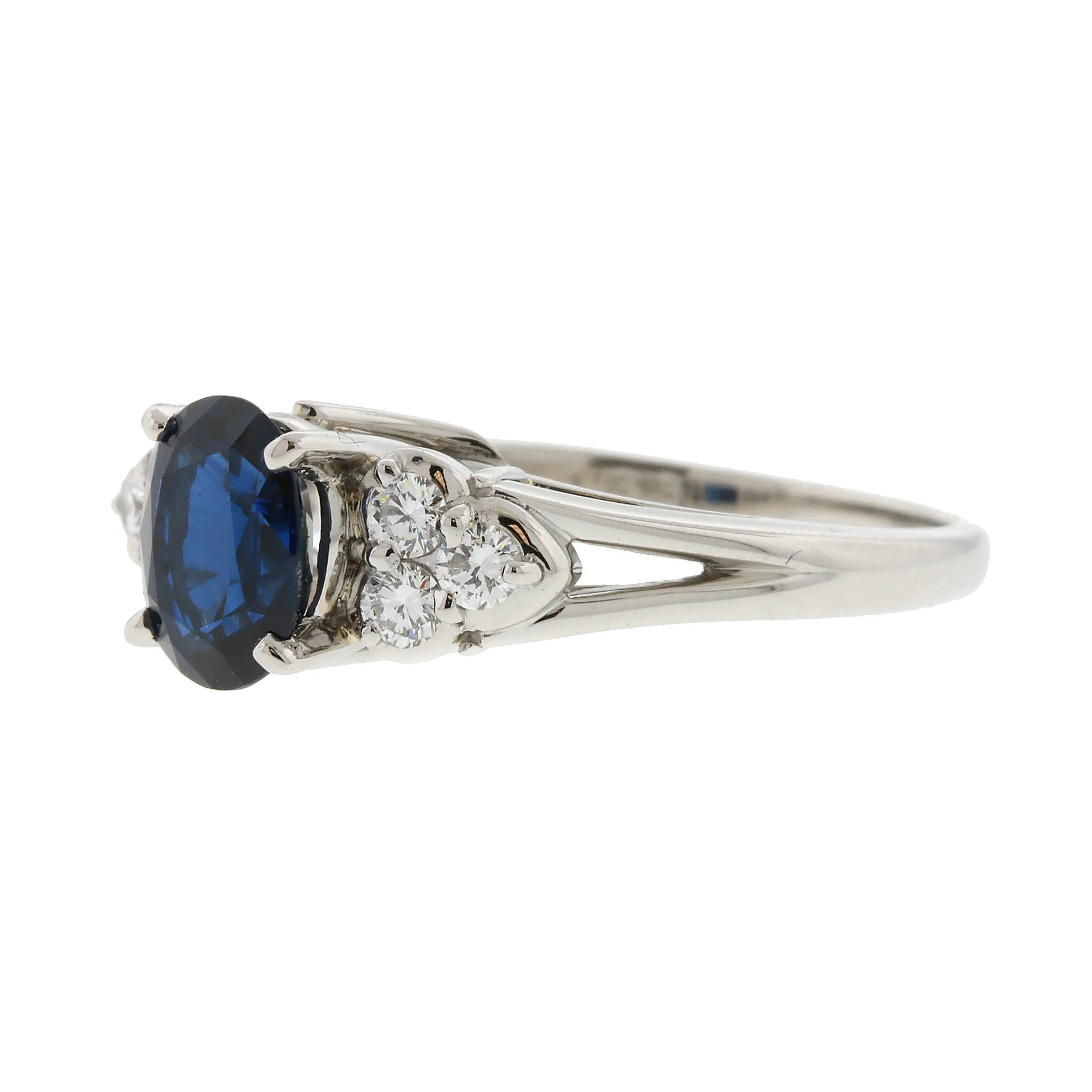 Mikimoto Diamond & Sapphire Ring in Platinum