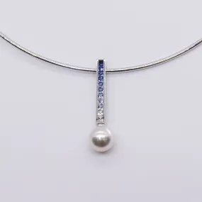 'Mikimoto' Elements of Life Akoya Pearl and Sapphire Ocean Necklace | 8.3mm, 0.85ctw |