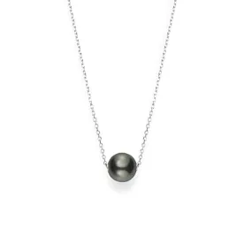 Mikimoto Solitaire Black South Sea Pearl Pendant