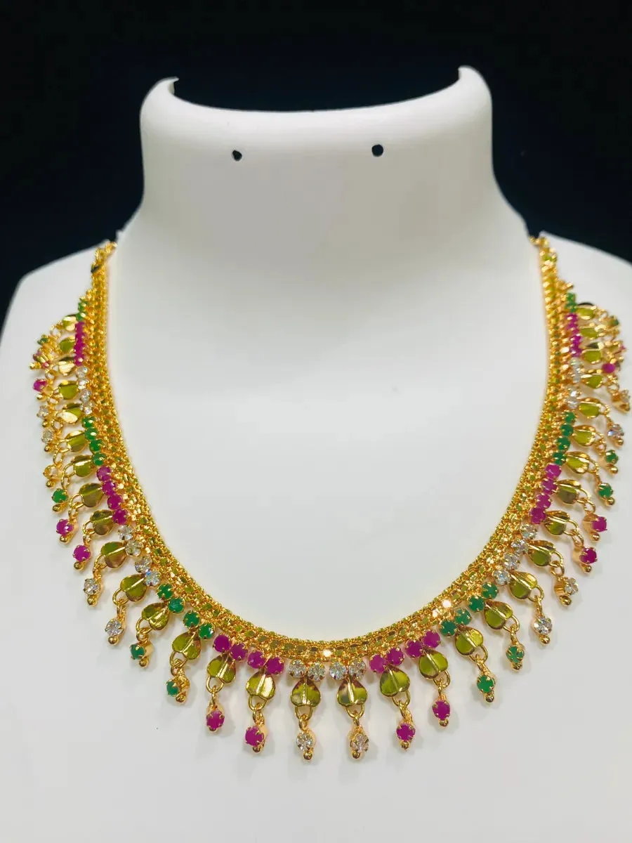 Multicolor Stones Gold Plated Jewelry Set