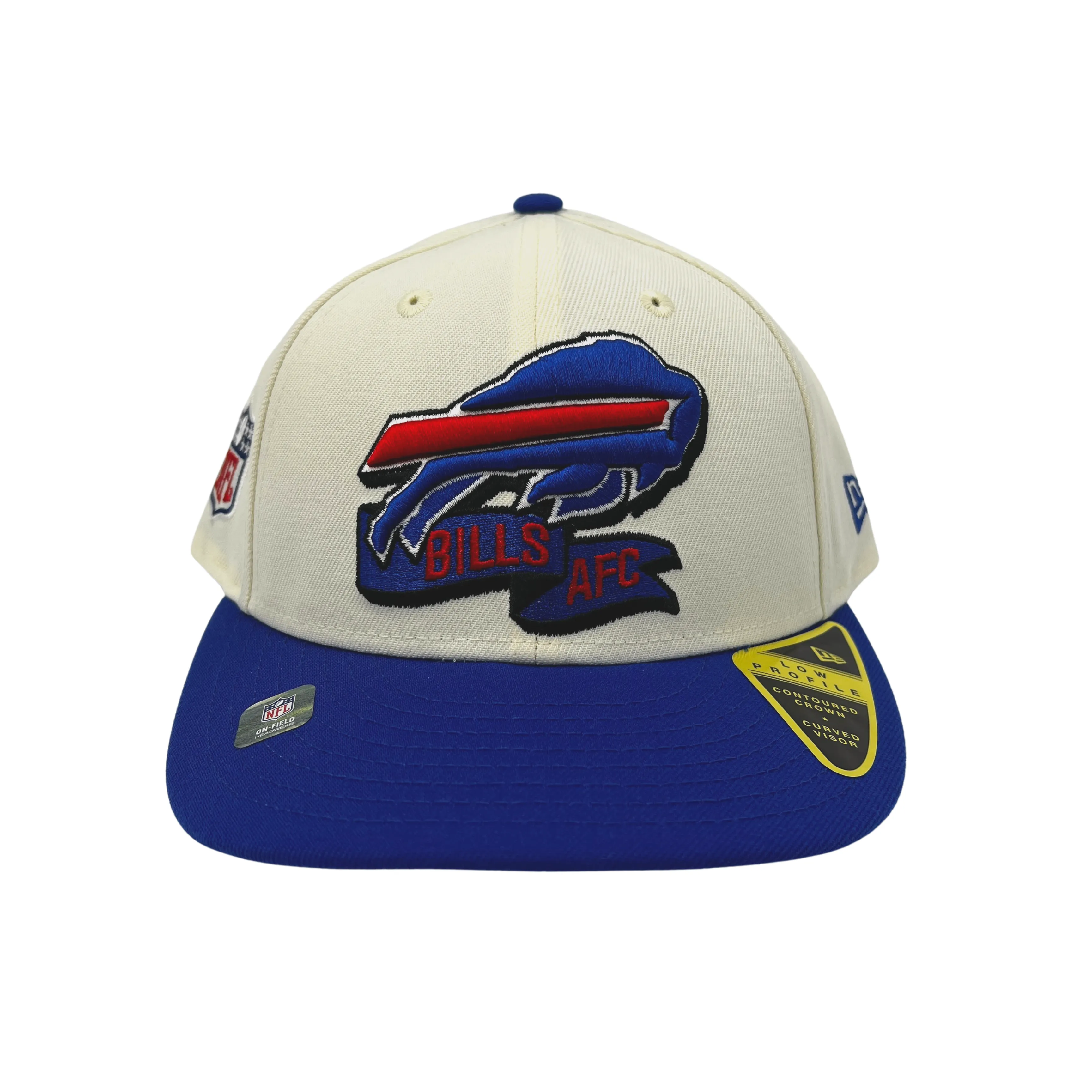 New Era Bills AFC Cream 2022 Sideline Low Profile Fitted Hat